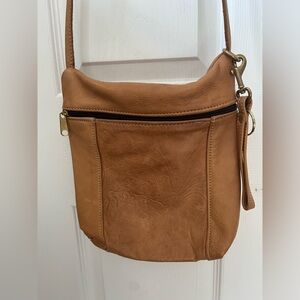 Brown leather purse